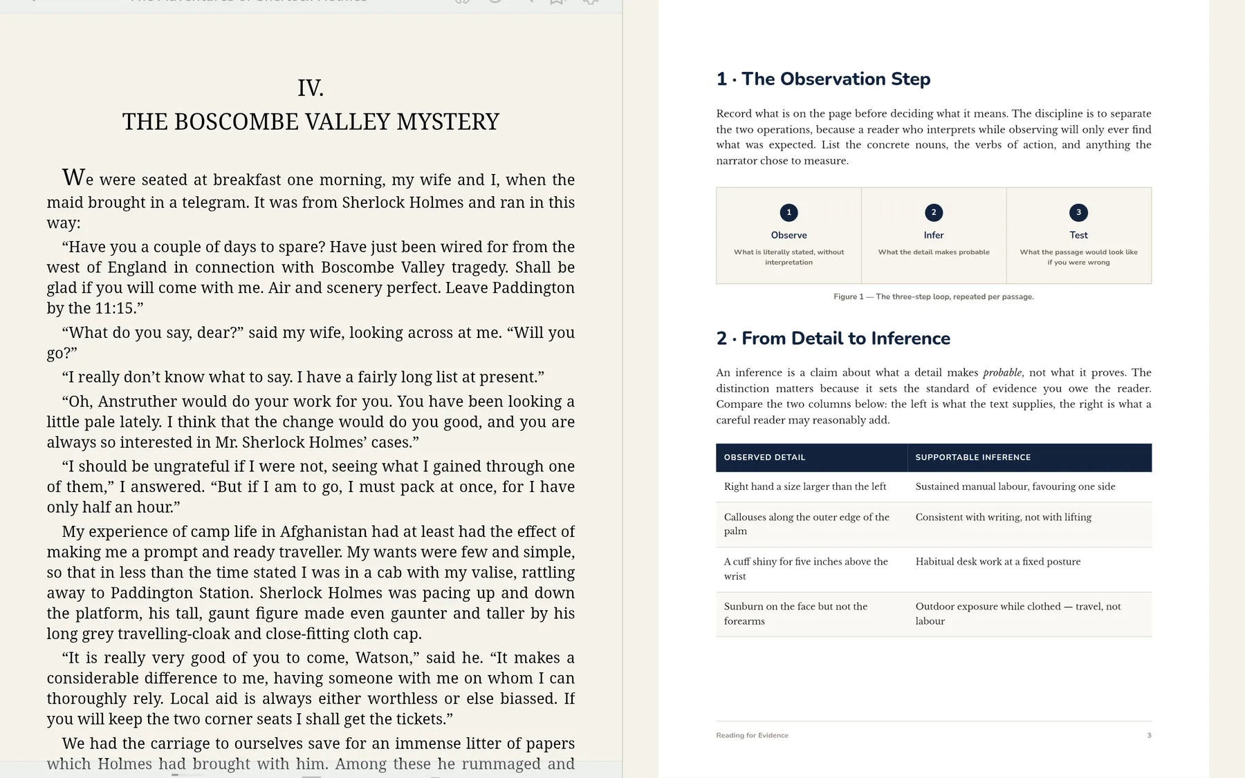 A GemReader tablet showing an EPUB novel and a PDF open side by side